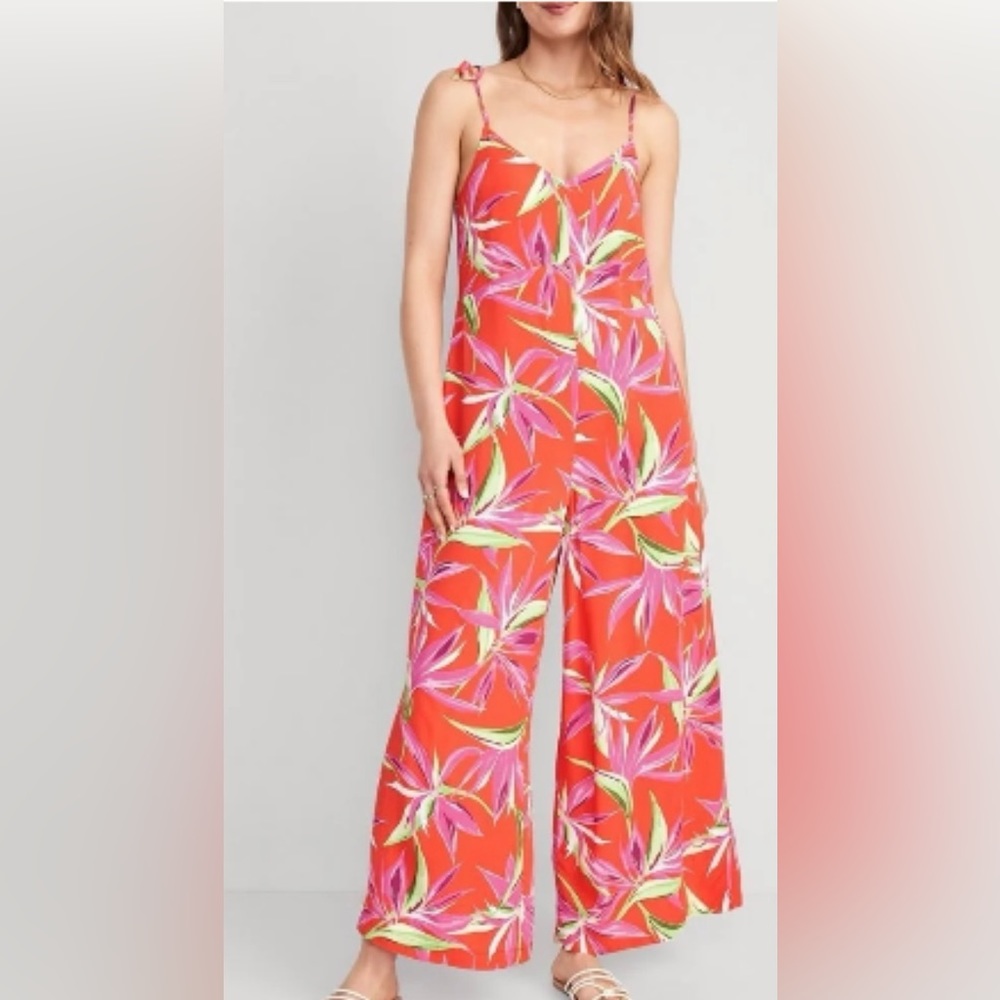 Orange Tropical Romper Size 3X